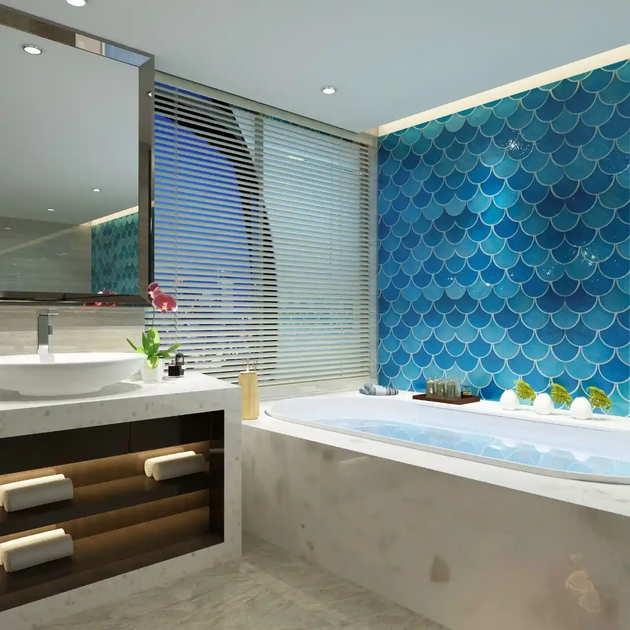 Natural Stone Bathroom project by Stone World