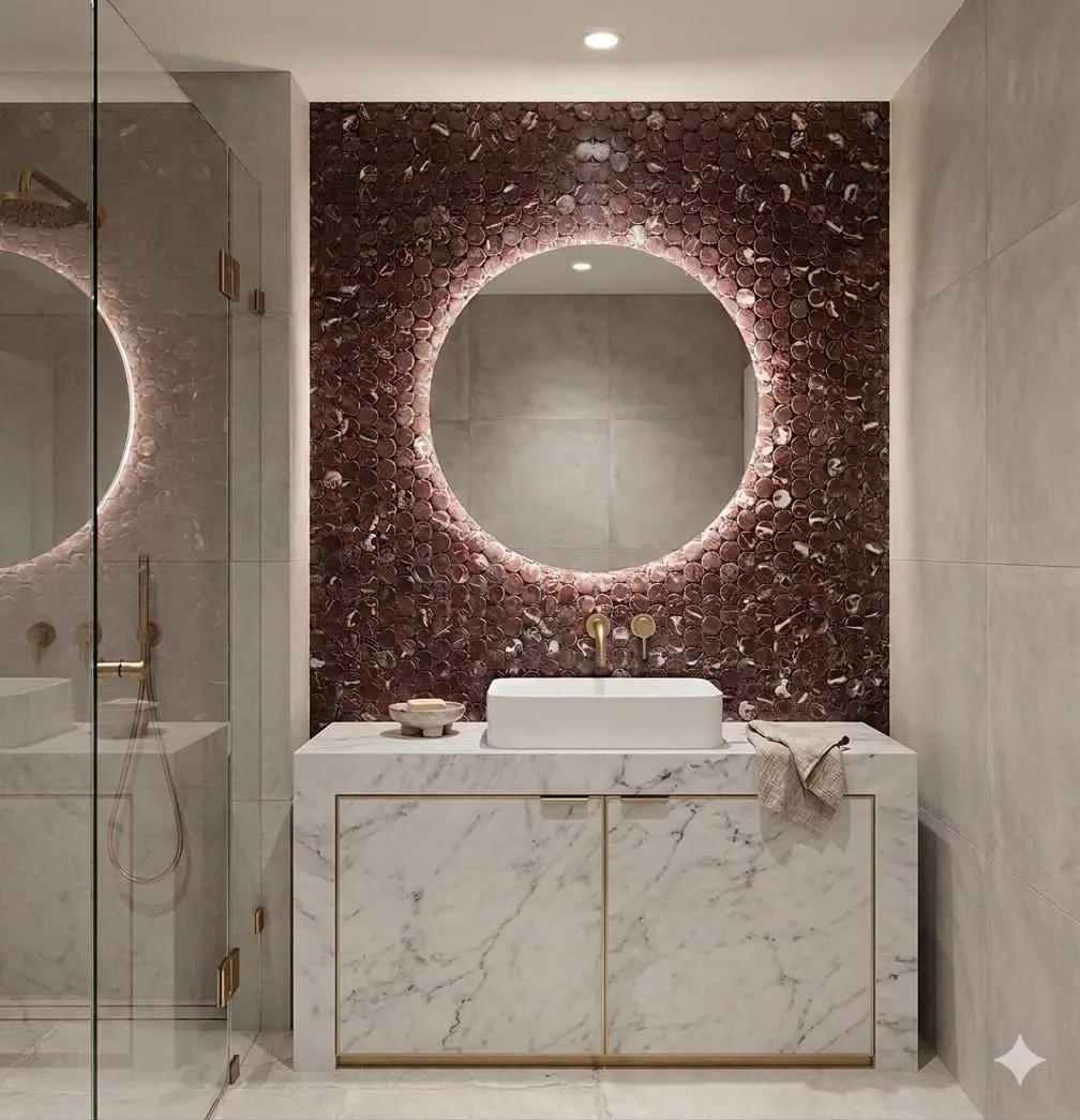 Natural Stone Bathroom project by Stone World