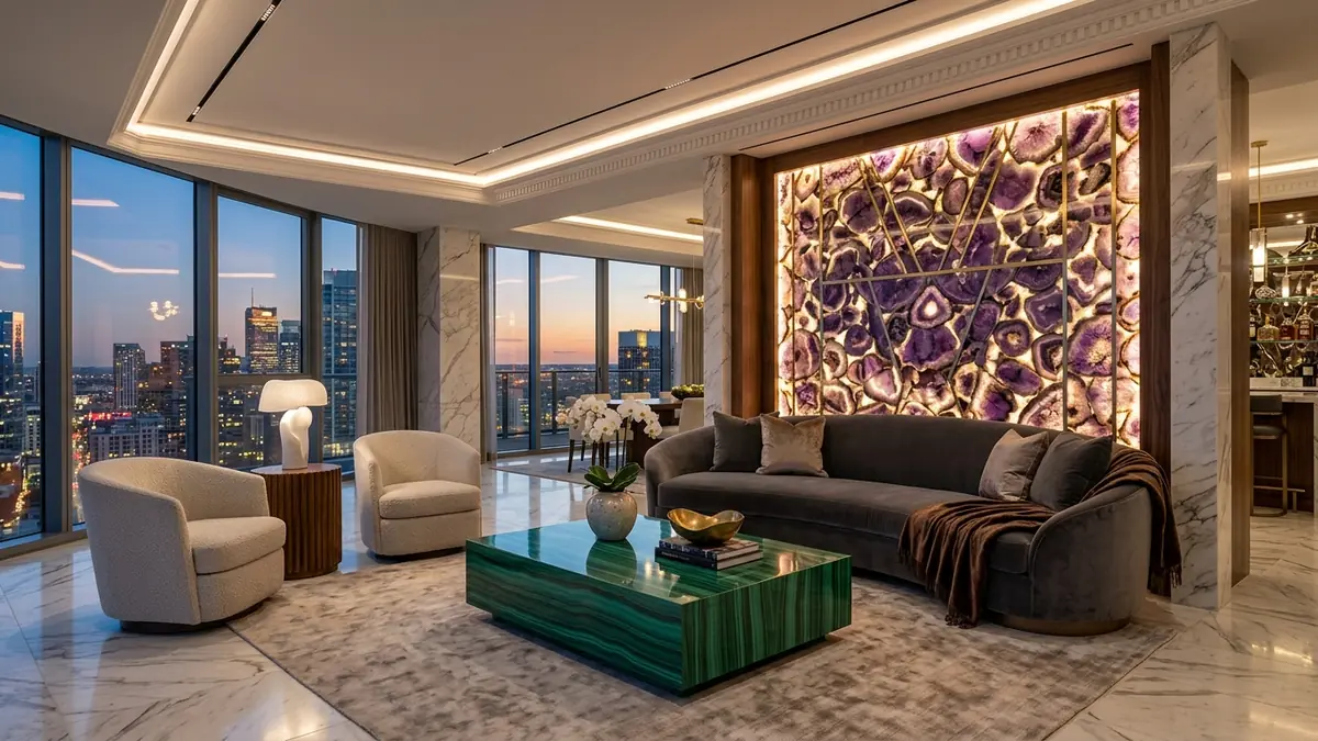 Top 6 Trends Reflecting Luxury: Semi-Precious Stones in Interiors