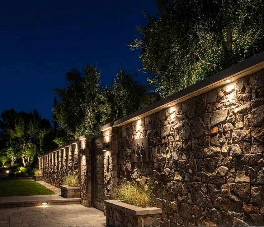 Best Stone Boundary Wall project by Stone World