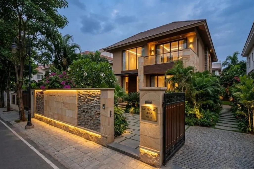 Best Stone Boundary Wall project by Stone World