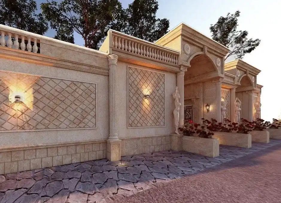 Best Stone Boundary Wall project by Stone World