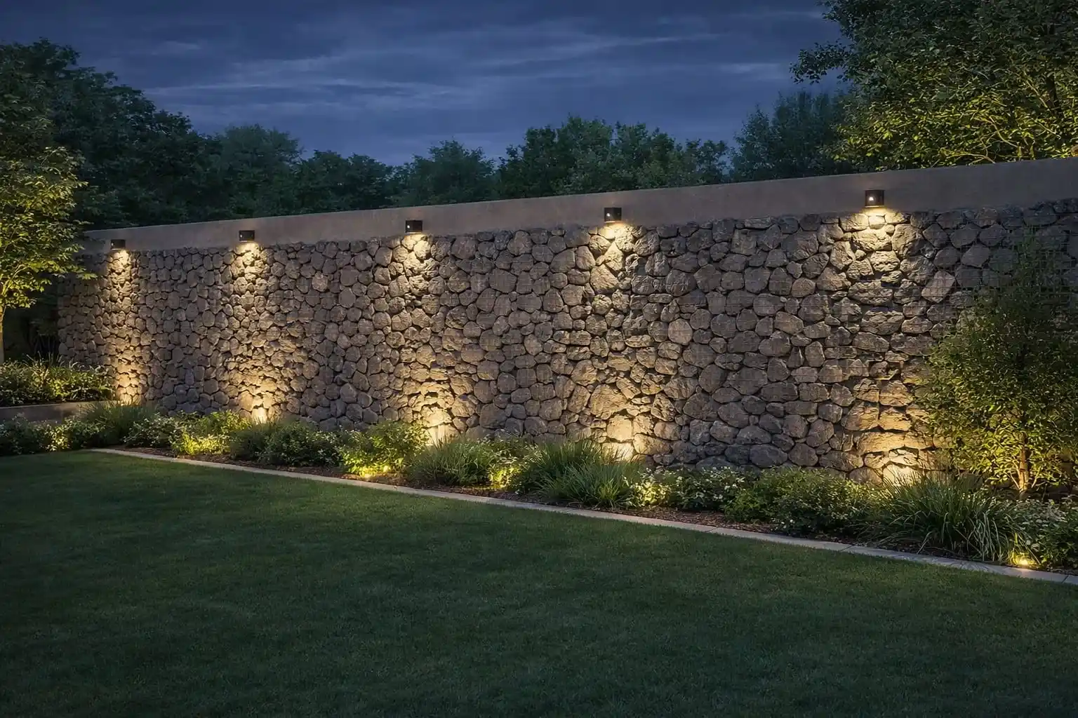 Best Stone Boundary Wall project by Stone World