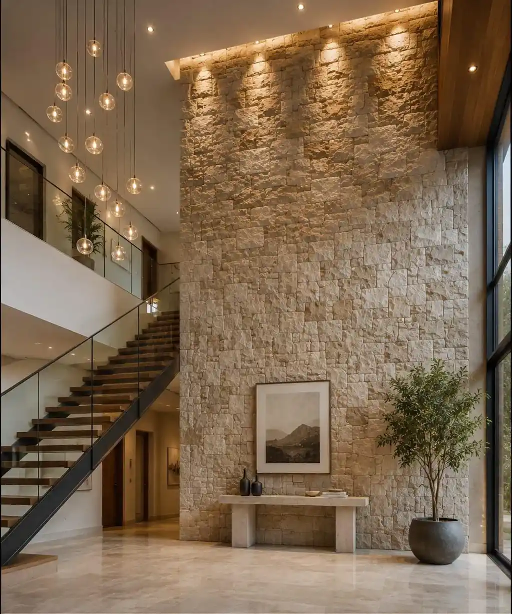 Double Height Wall Design project by Stone World