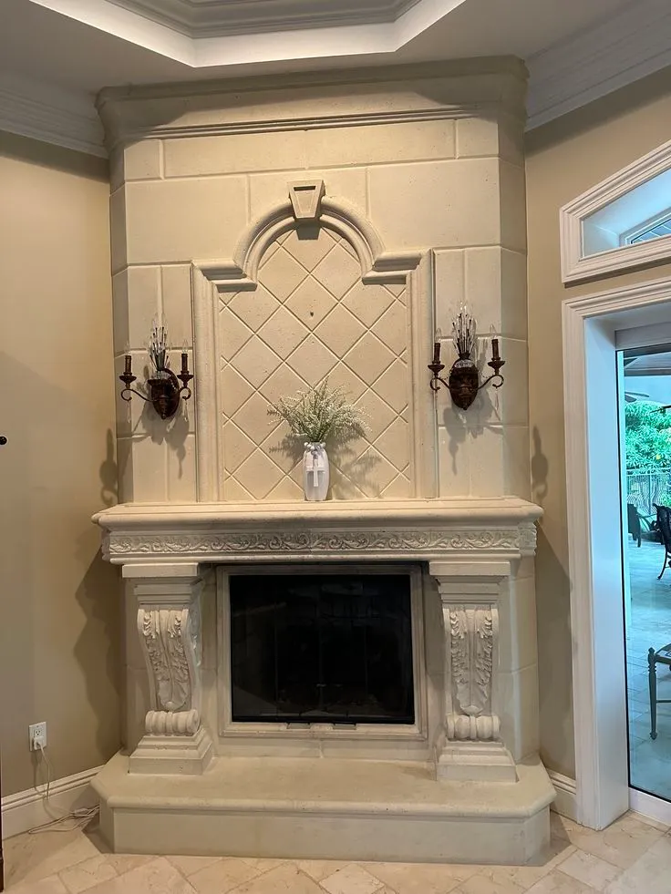 Natural stone fireplace design ideas