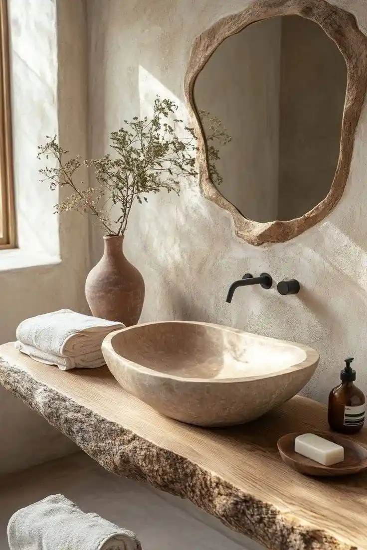 Natural stone wash basin design ideas