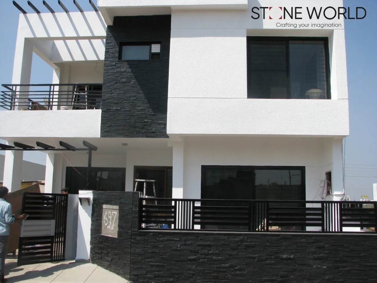 Best Stone Boundary Wall project by Stone World