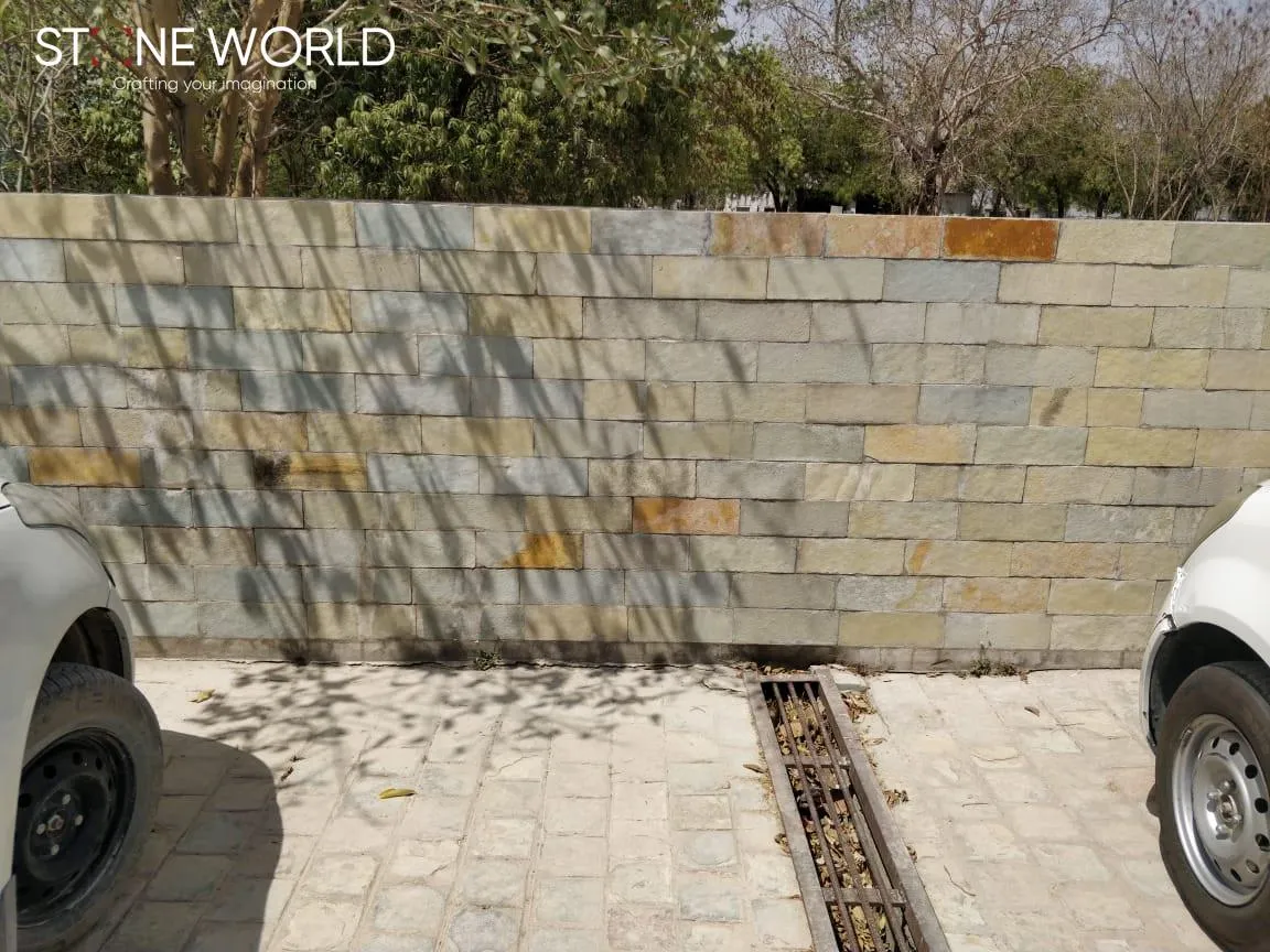Best Stone Boundary Wall project by Stone World