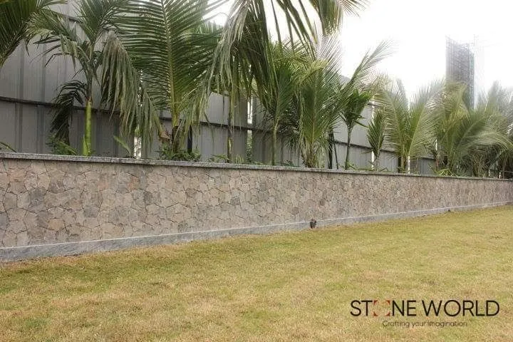 Best Stone Boundary Wall project by Stone World