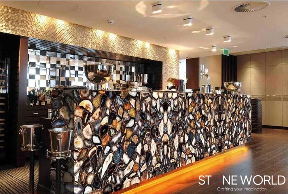 Best Natural Stone Bar Counter Designs project by Stone World