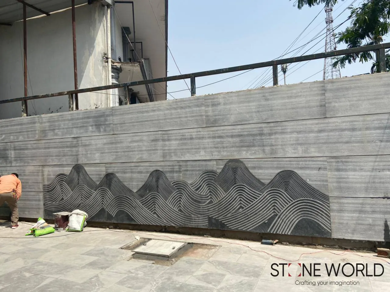 Best Stone Boundary Wall project by Stone World