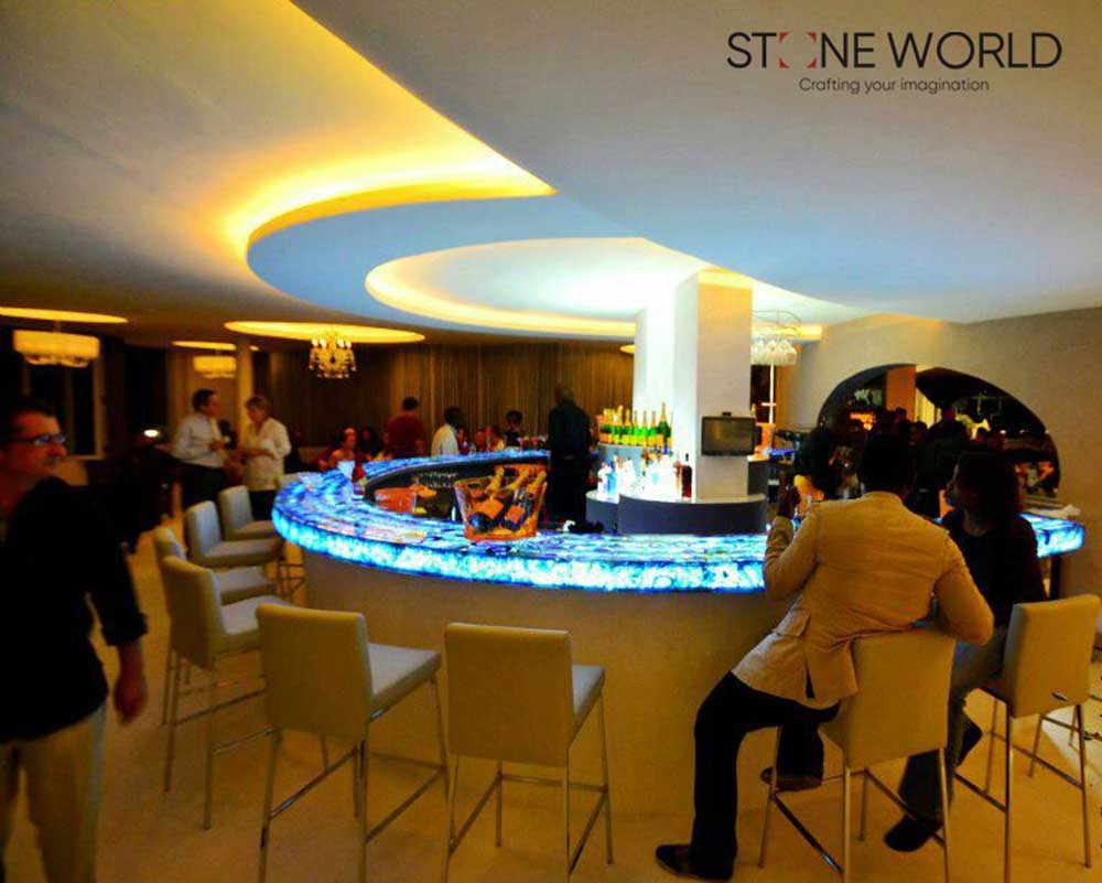 Best Natural Stone Bar Counter Designs project by Stone World