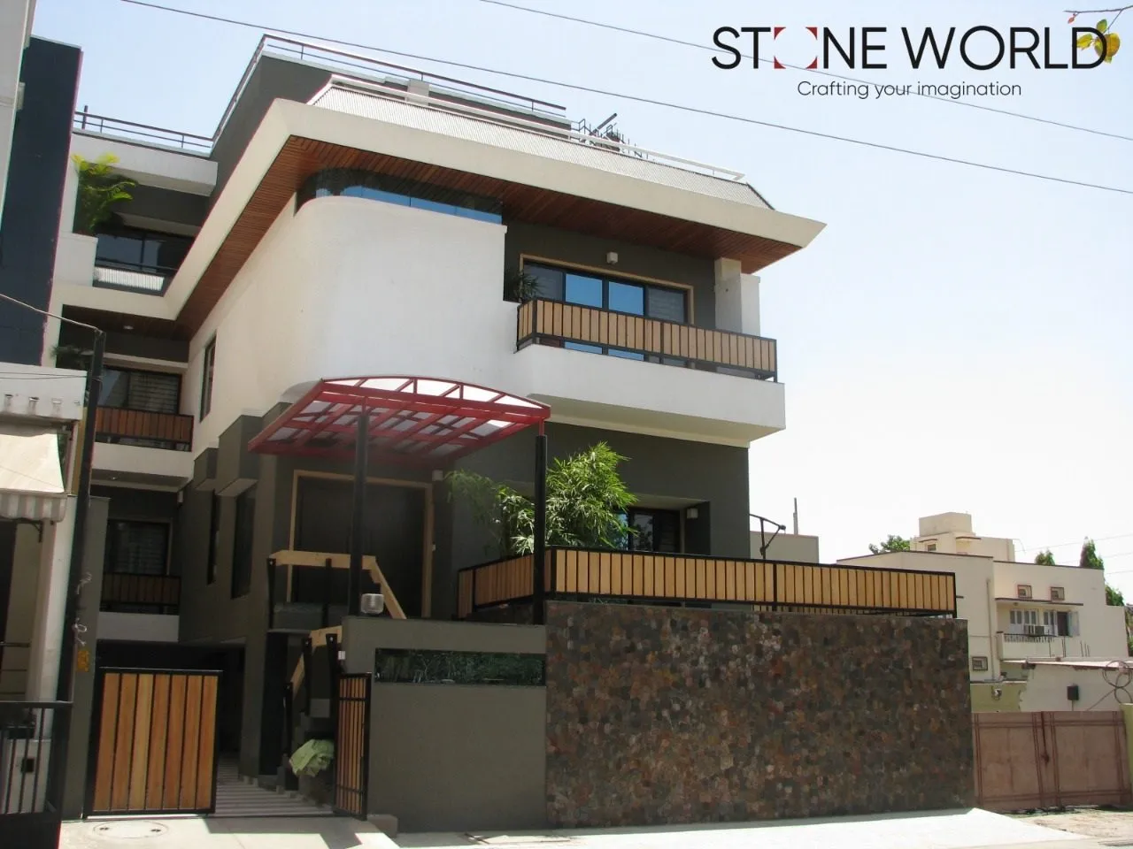 Best Stone Boundary Wall project by Stone World