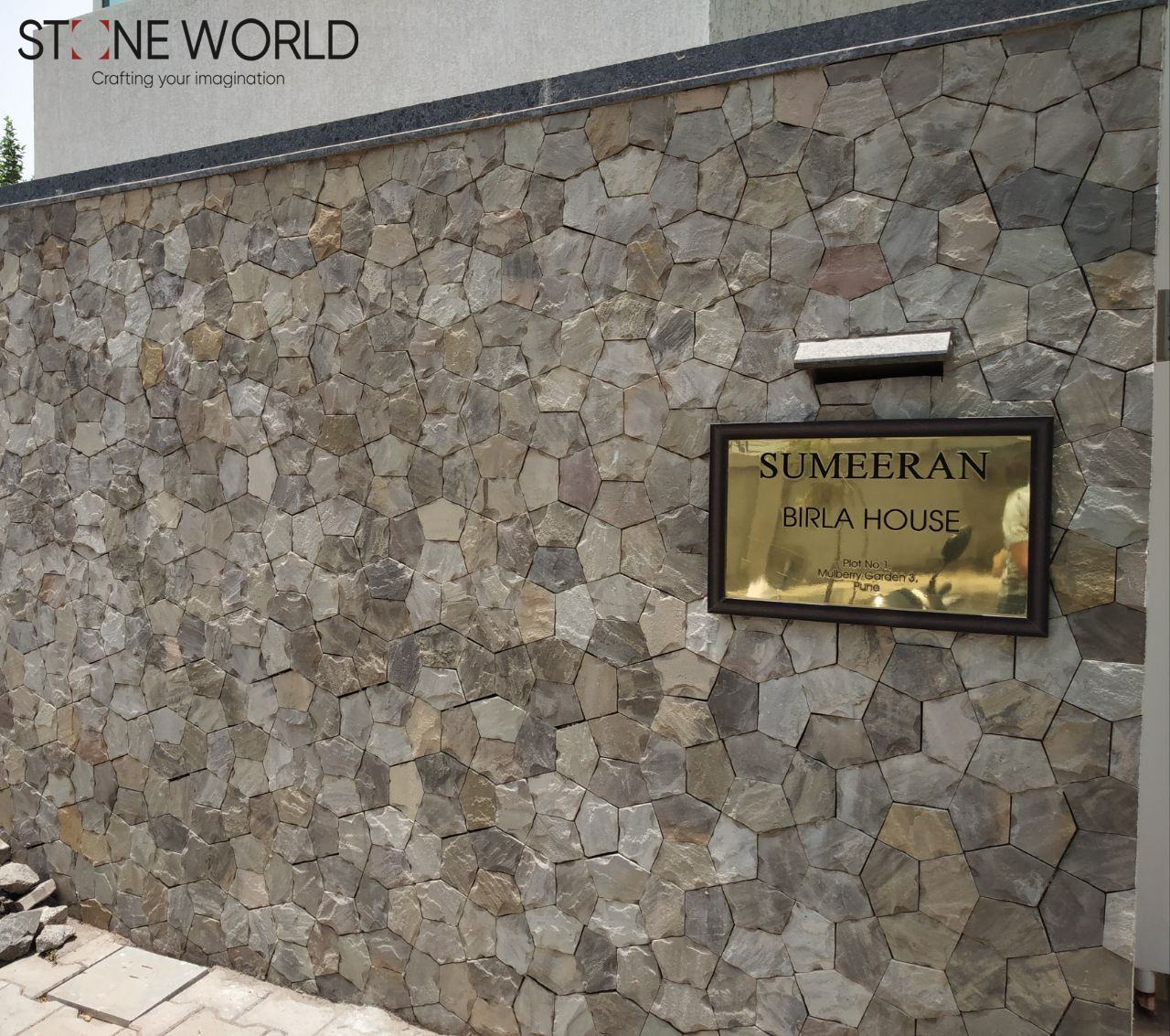 Best Stone Boundary Wall project by Stone World