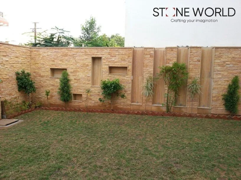 Best Stone Boundary Wall project by Stone World