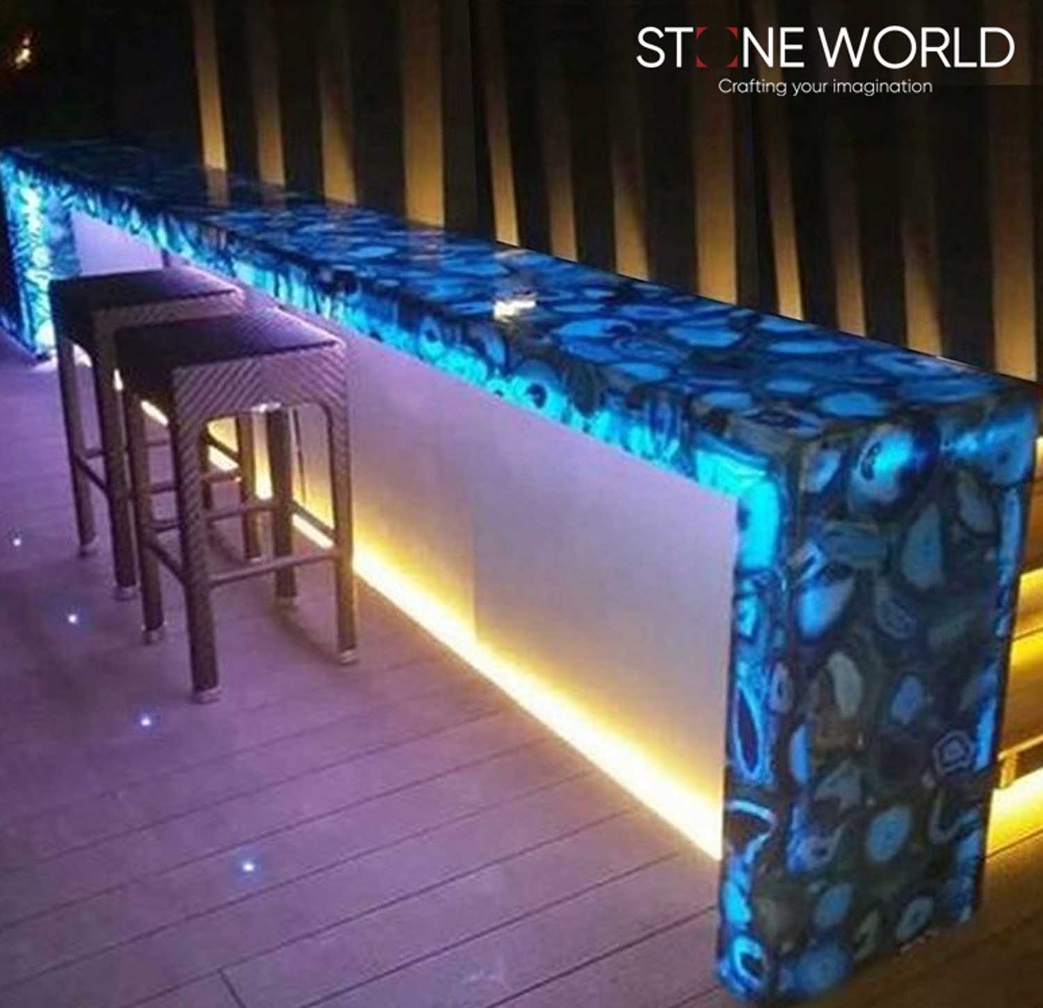 Best Natural Stone Bar Counter Designs project by Stone World