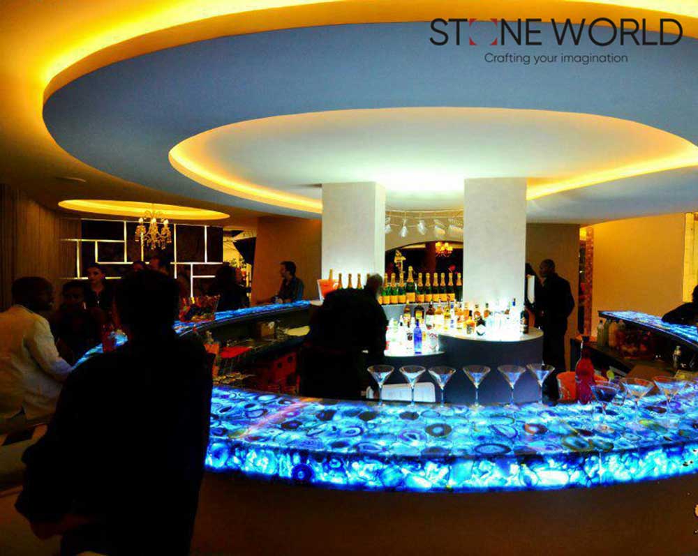 Best Natural Stone Bar Counter Designs project by Stone World
