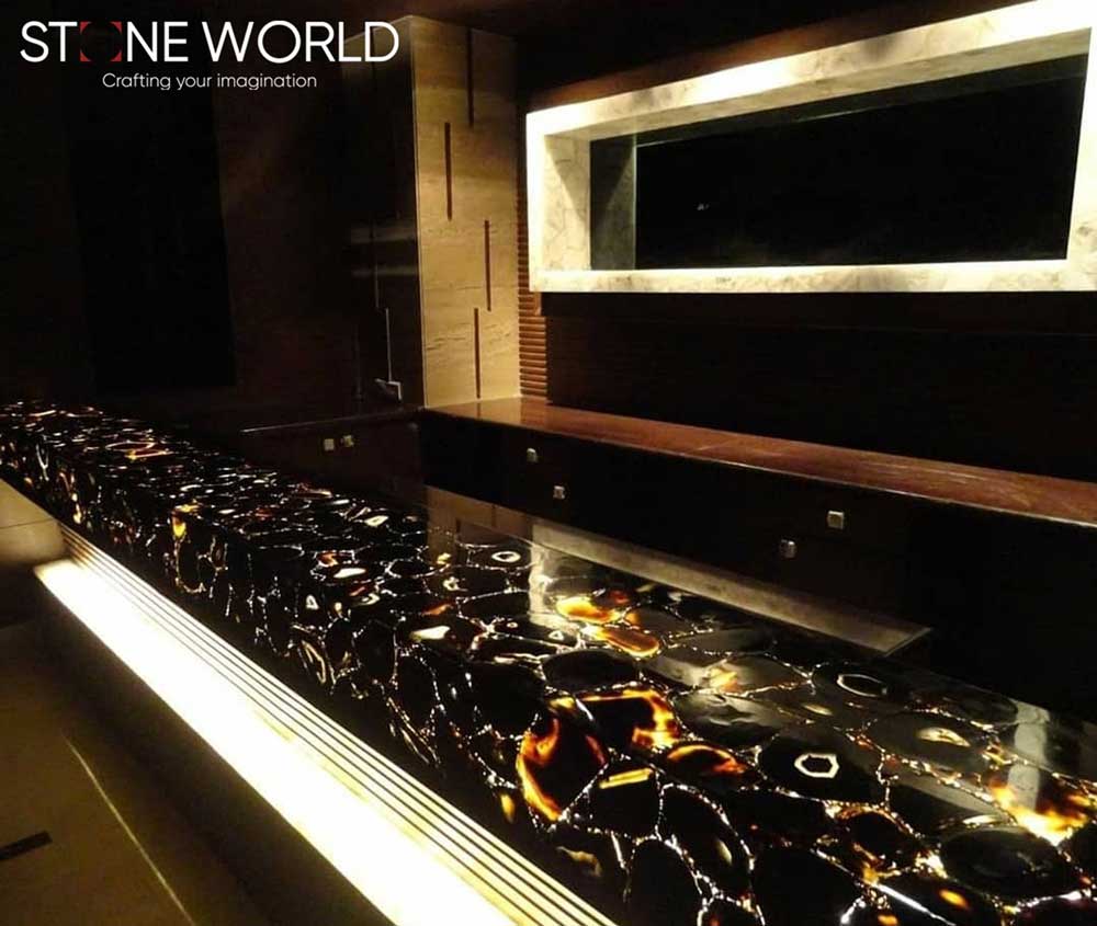 Best Natural Stone Bar Counter Designs project by Stone World